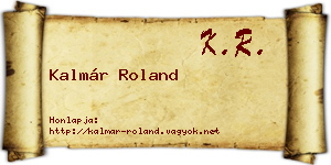 Kalmár Roland névjegykártya
