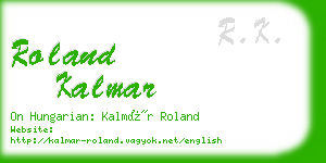 roland kalmar business card